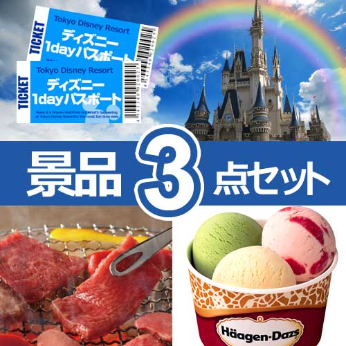 ディズニーリゾート ペアチケット　人気景品3点セット A