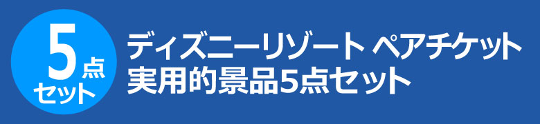 ディズニーリゾート ペアチケット 実用的景品5点セット