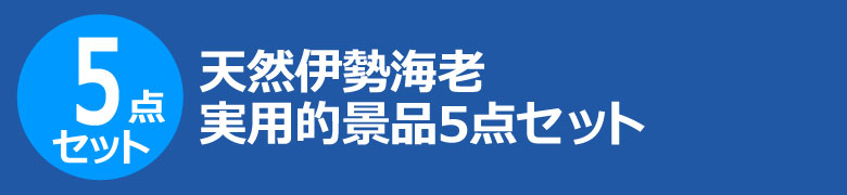 天然伊勢海老 実用的景品5点セット