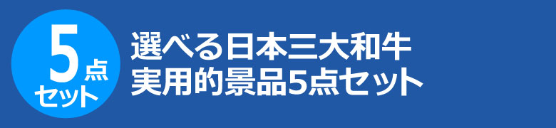 選べる日本三大和牛 実用的景品5点セット