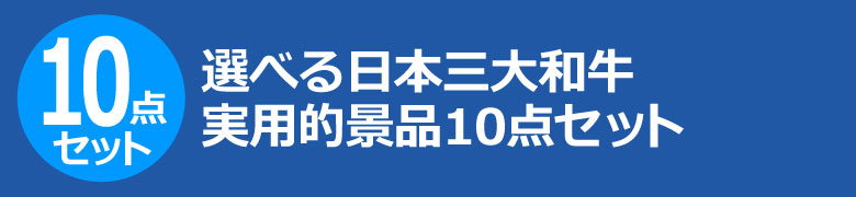 選べる日本三大和牛 実用的景品10点セット