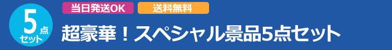 超豪華!スペシャル景品5点セット