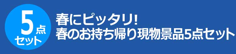 春にピッタリ!春のお持ち帰り現物景品5点セット