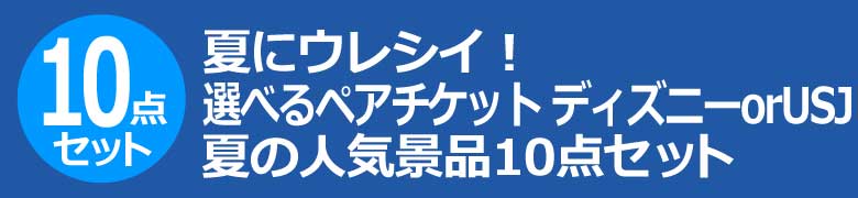 夏にウレシイ!選べるペアチケット ディズニーorUSJ 夏の人気景品10点セット